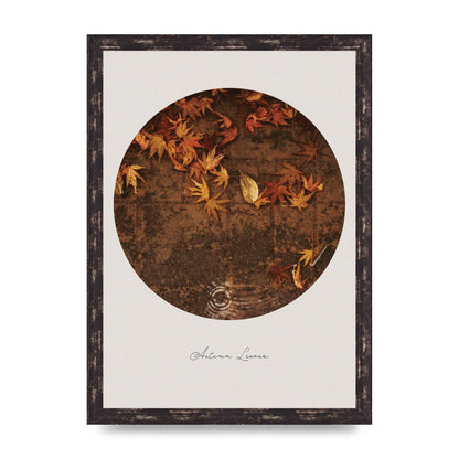 Autumn Leaves Golden Art For The Home - A3 framed