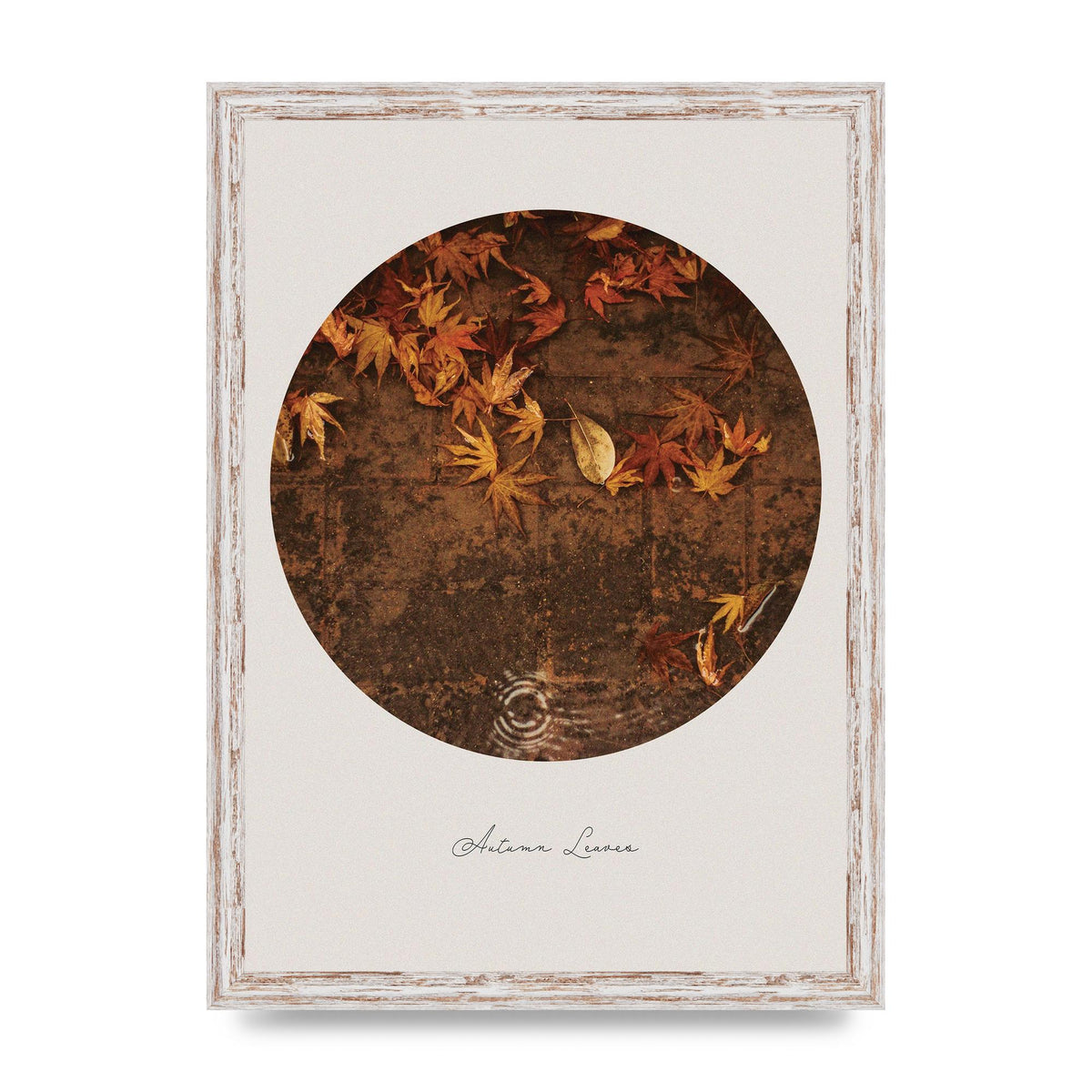 Autumn Leaves Golden Art For The Home - A3 framed