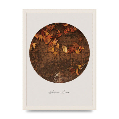 Autumn Leaves Golden Art For The Home - A3 framed