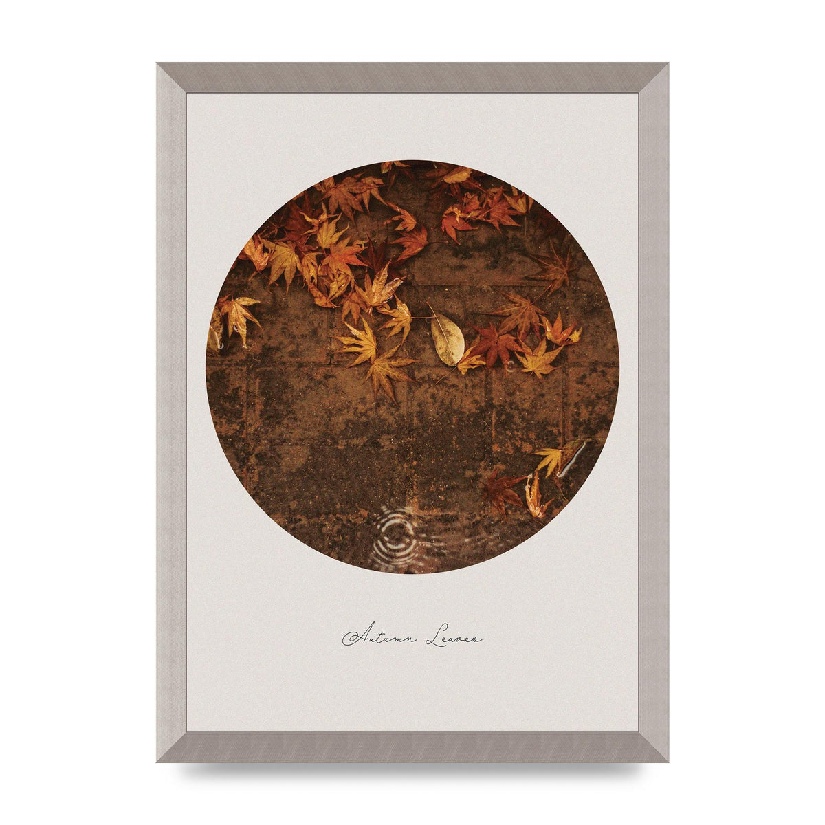 Autumn Leaves Golden Art For The Home - A3 framed