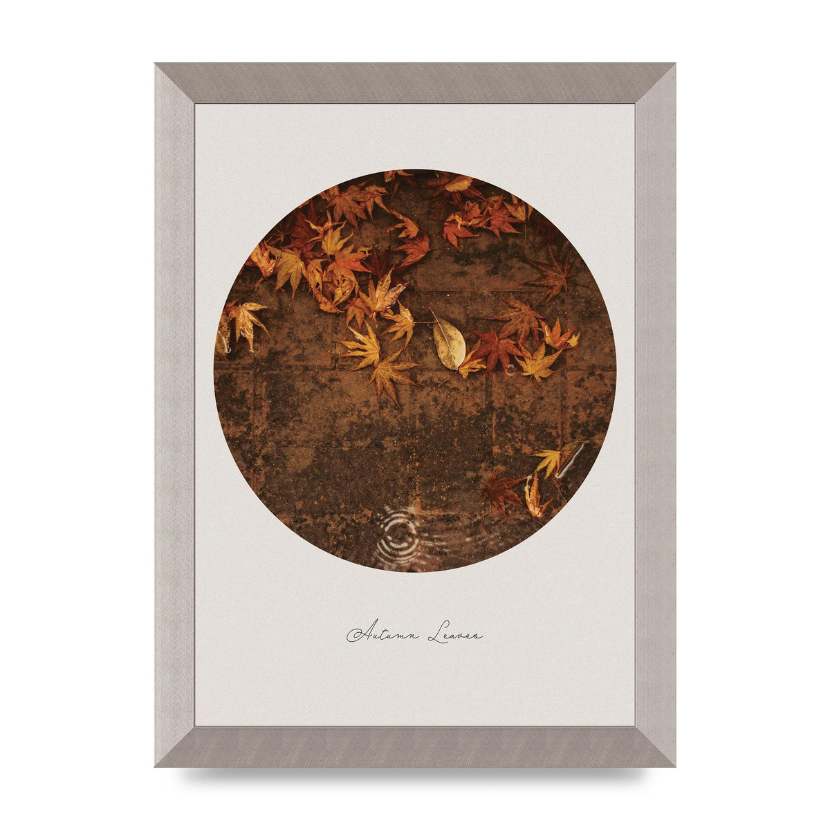 Autumn Leaves Golden Art For The Home - A4 framed