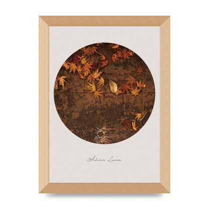 Autumn Leaves Golden Art For The Home - A4 framed