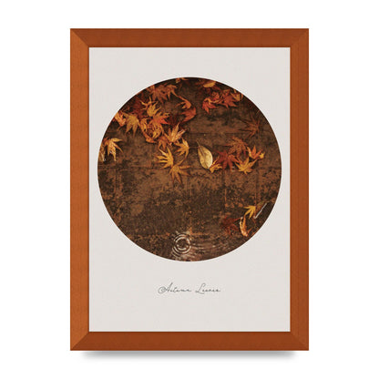 Autumn Leaves Golden Art For The Home - A4 framed