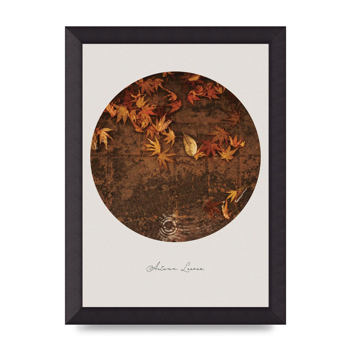 Autumn Leaves Golden Art For The Home - A4 framed