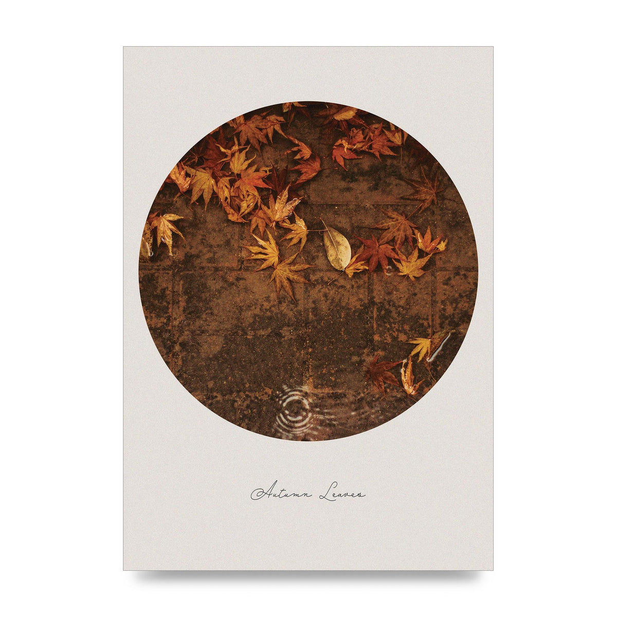 Autumn Leaves Golden Art For The Home - unframed print