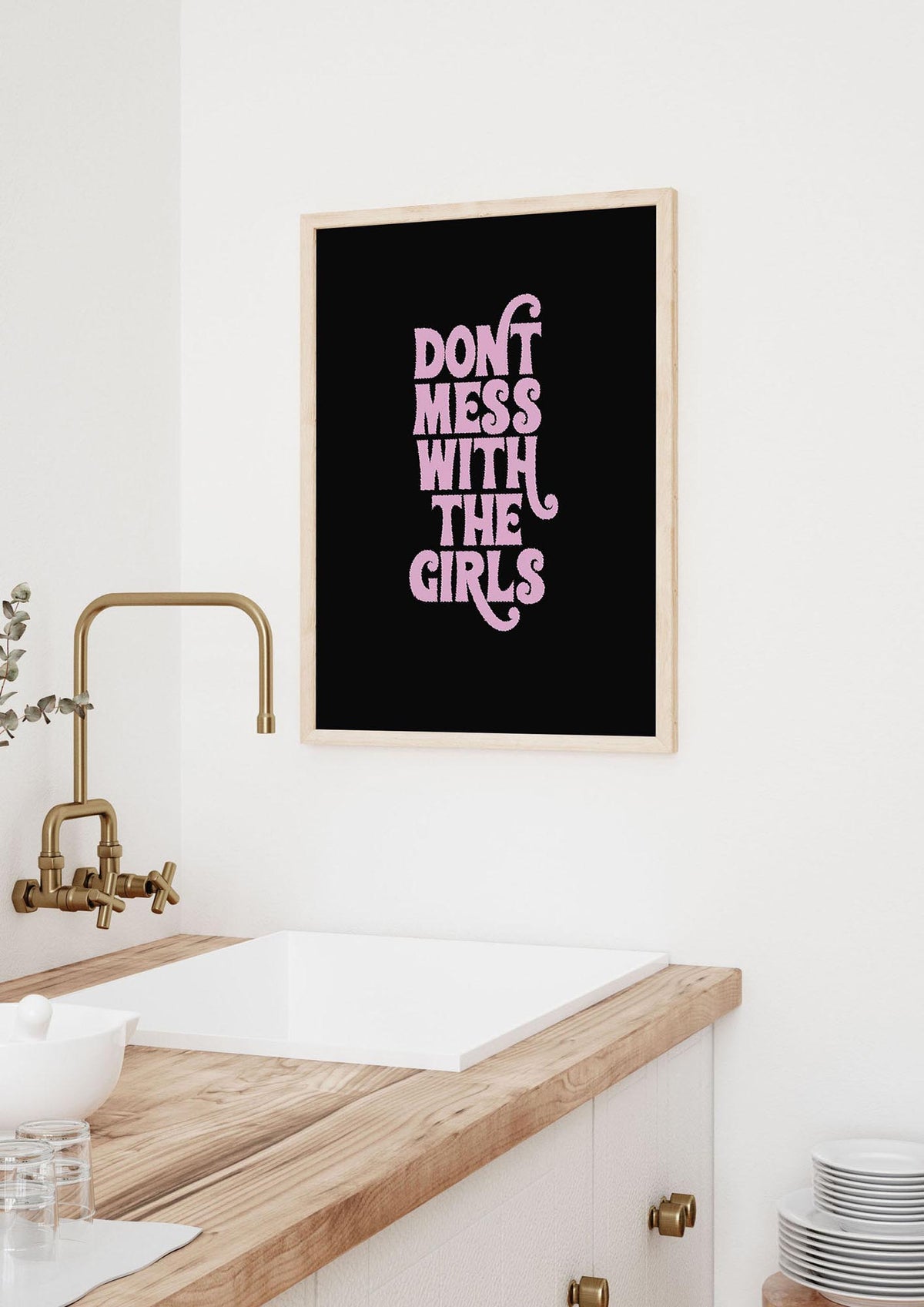 Dont Mess With The Girls Quote" Wall Art - kitchen 3