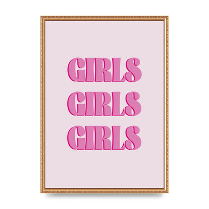 Girls Girls Girls Quote" Art For The Home - A2 framed