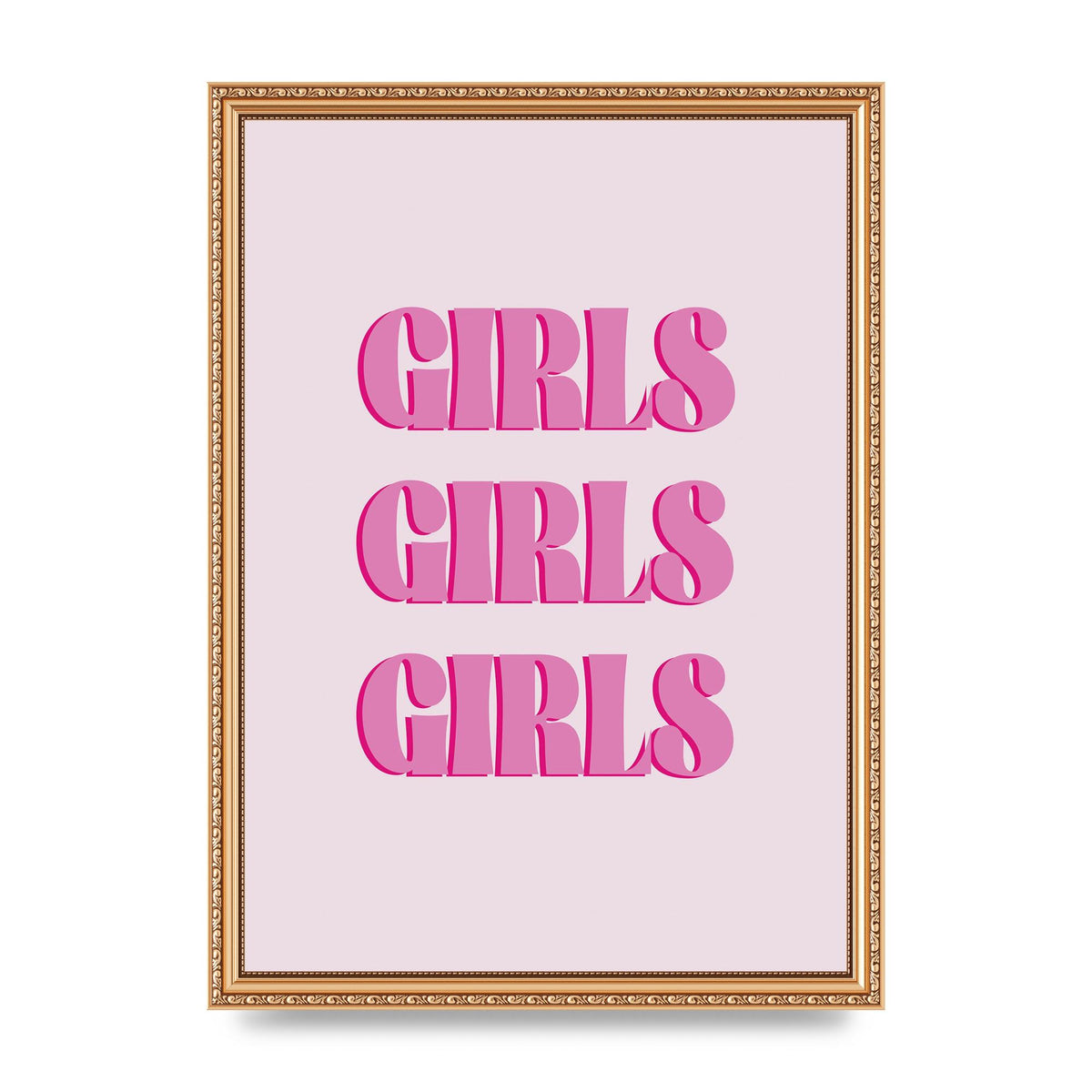 Girls Girls Girls Quote" Art For The Home - A3 framed