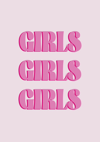 Girls Girls Girls Quote" Art For The Home - detail
