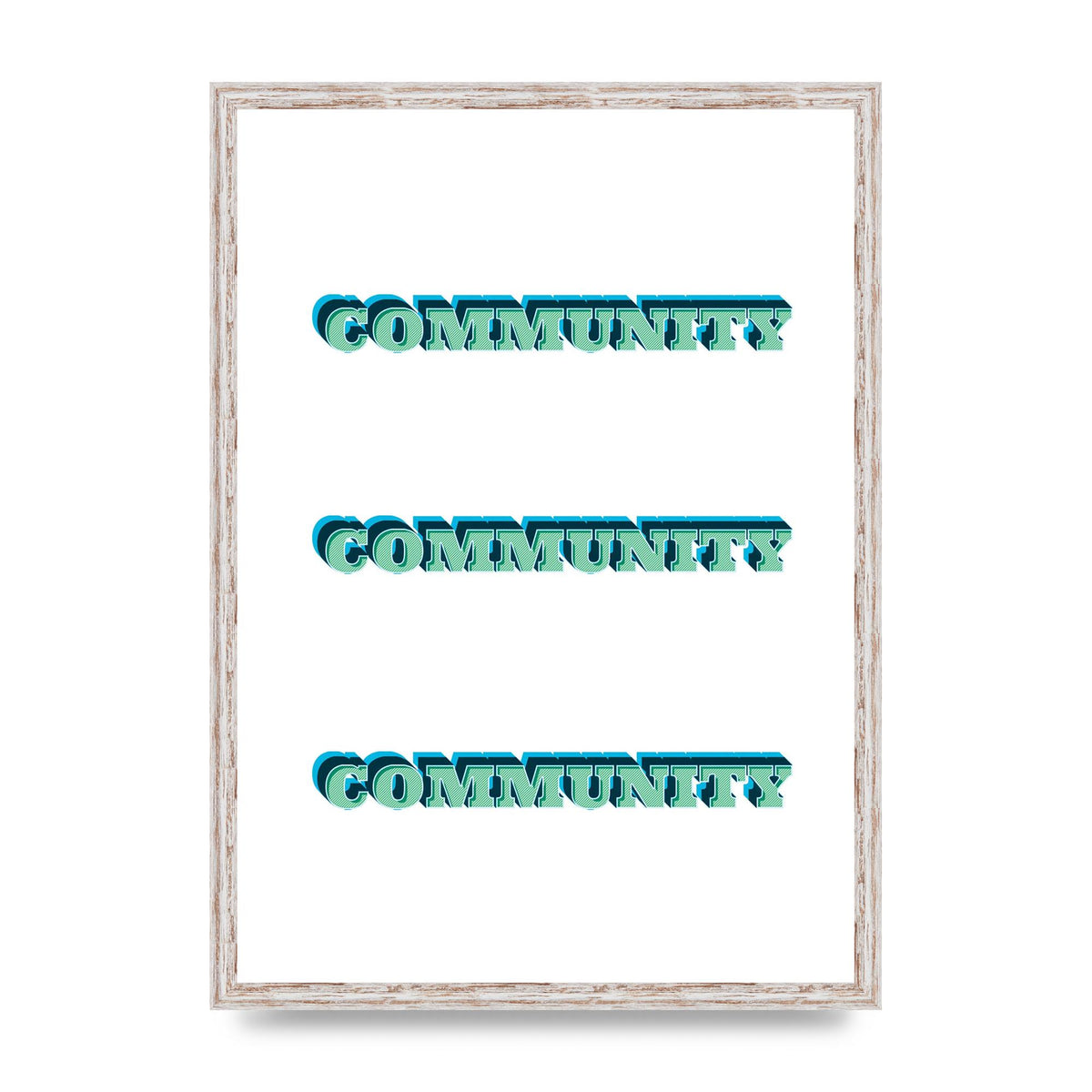 Community Quote" Wall Art - A2 framed
