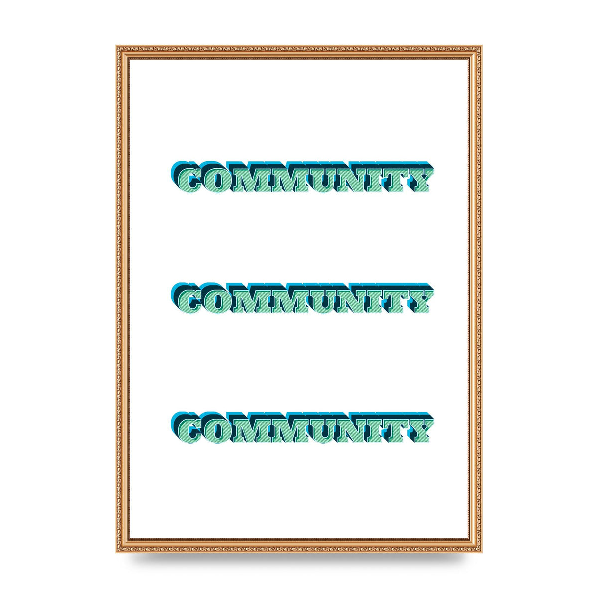 Community Quote" Wall Art - A2 framed