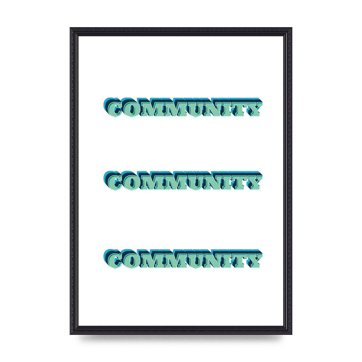 Community Quote" Wall Art - A2 framed