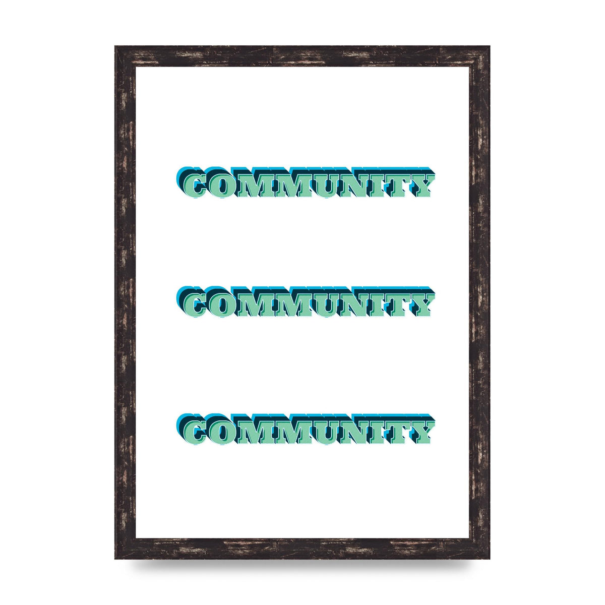 Community Quote" Wall Art - A3 framed