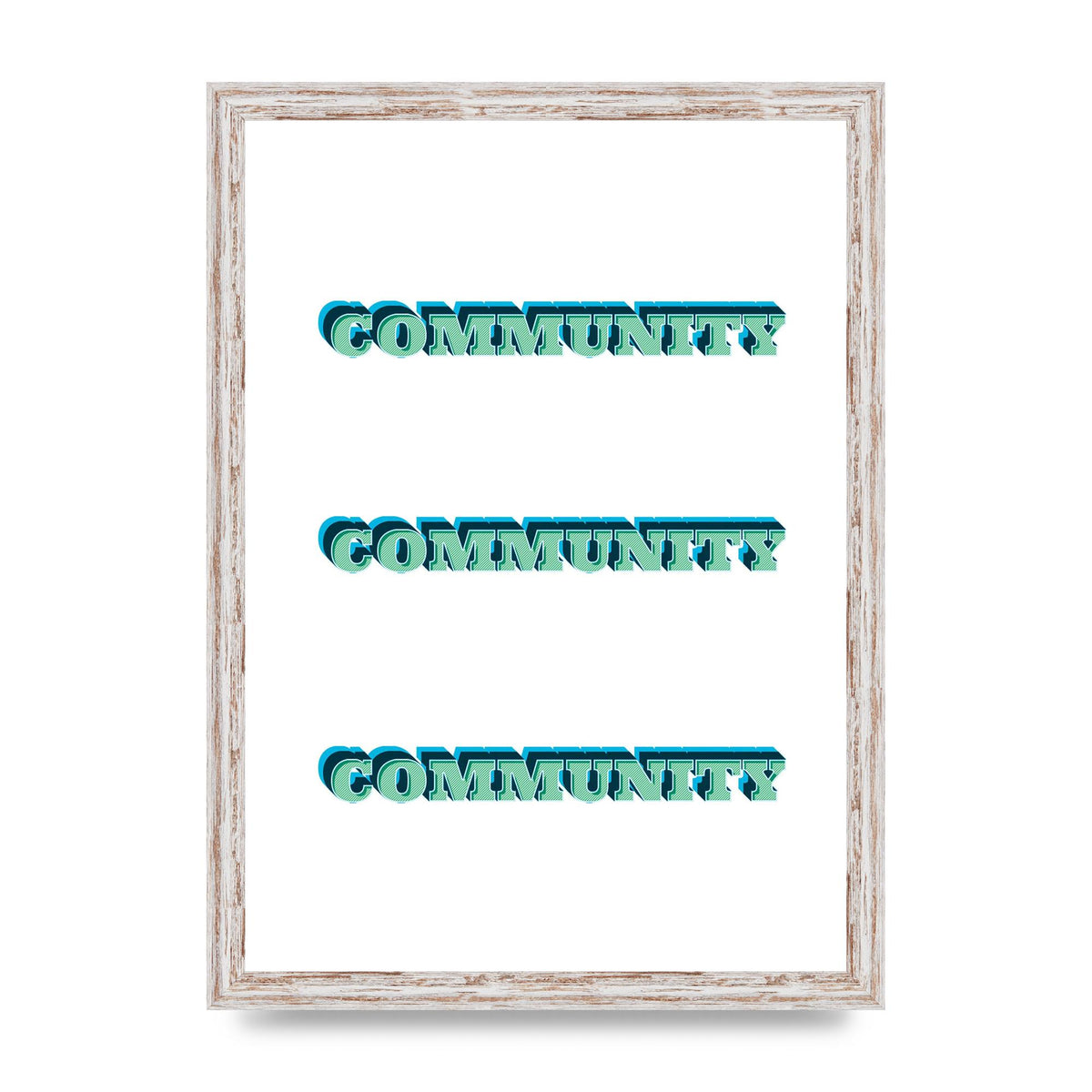 Community Quote" Wall Art - A3 framed