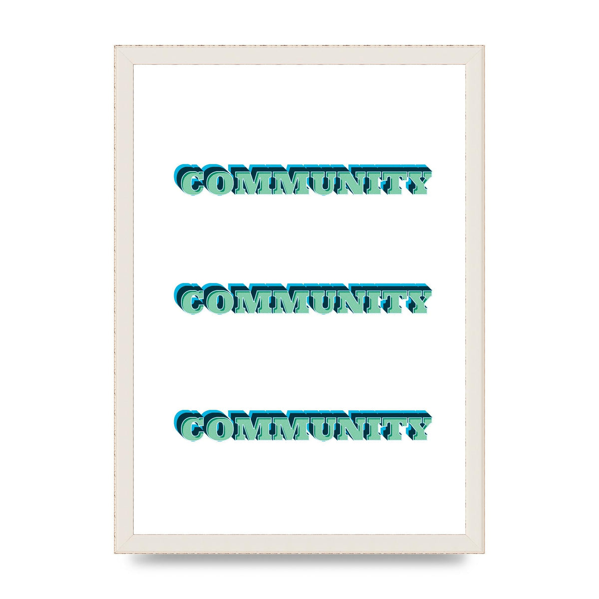 Community Quote" Wall Art - A3 framed