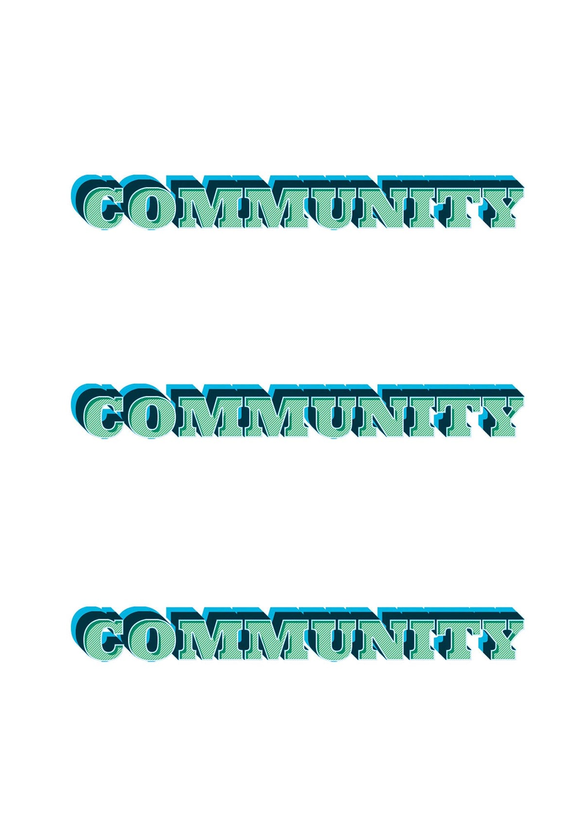 Community Quote" Wall Art - detail
