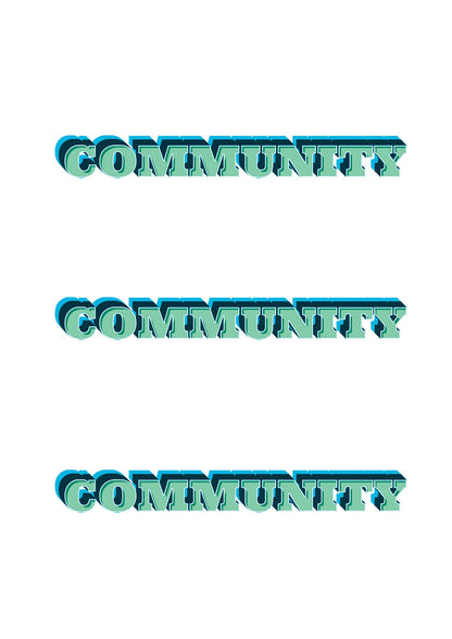 Community Quote" Wall Art - detail