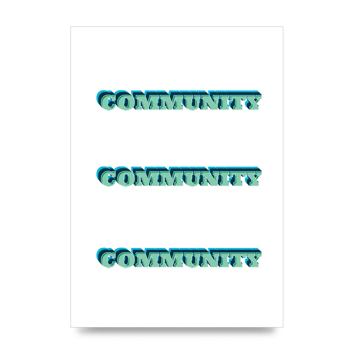 Community Quote" Wall Art - unframed print