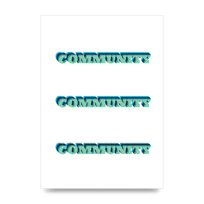 Community Quote" Wall Art - unframed print