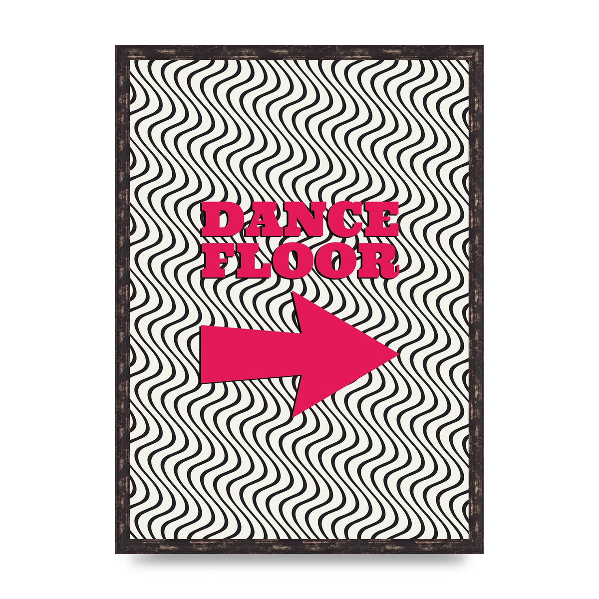 Dance Floor This Way Printed Poster - A2 framed