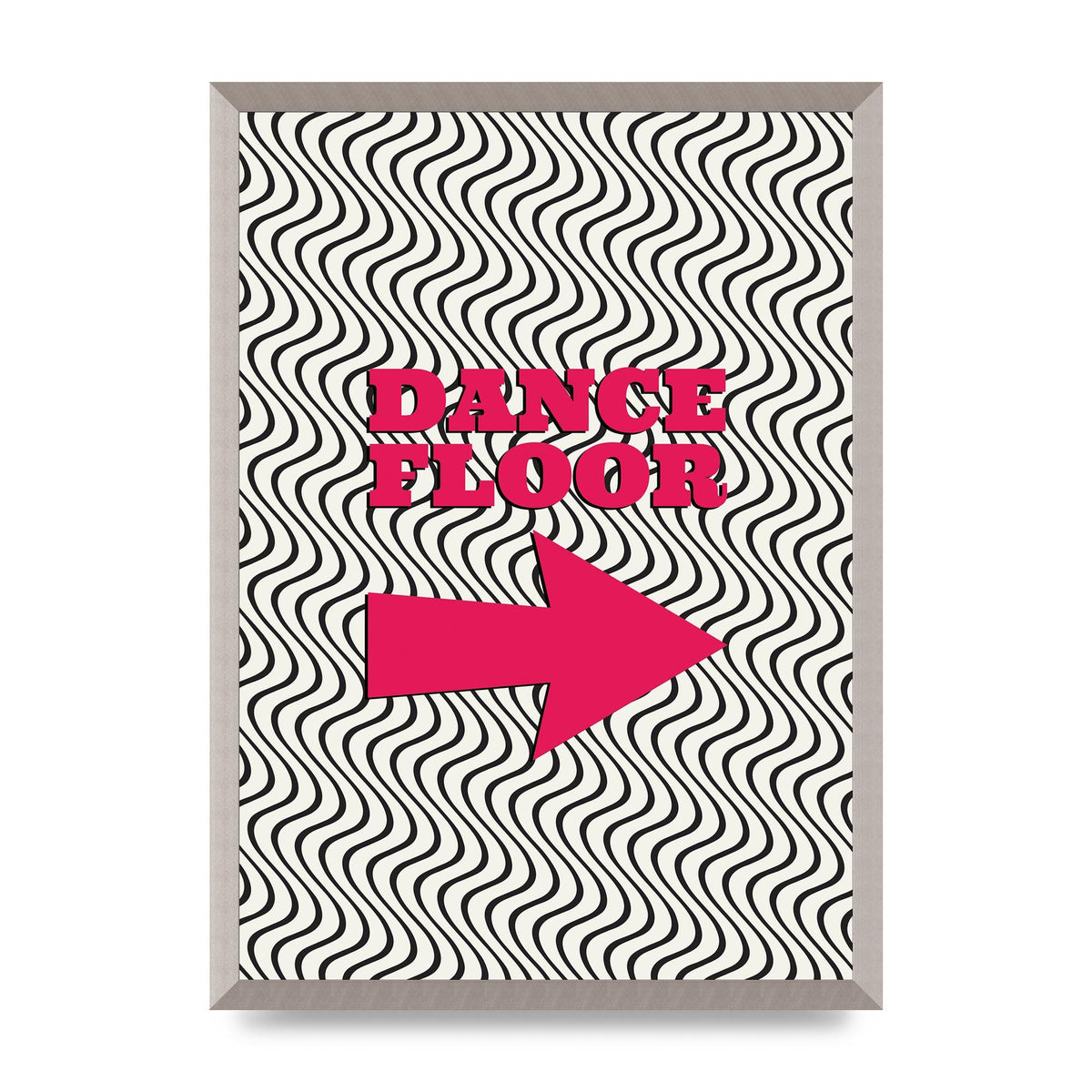 Dance Floor This Way Printed Poster - A2 framed