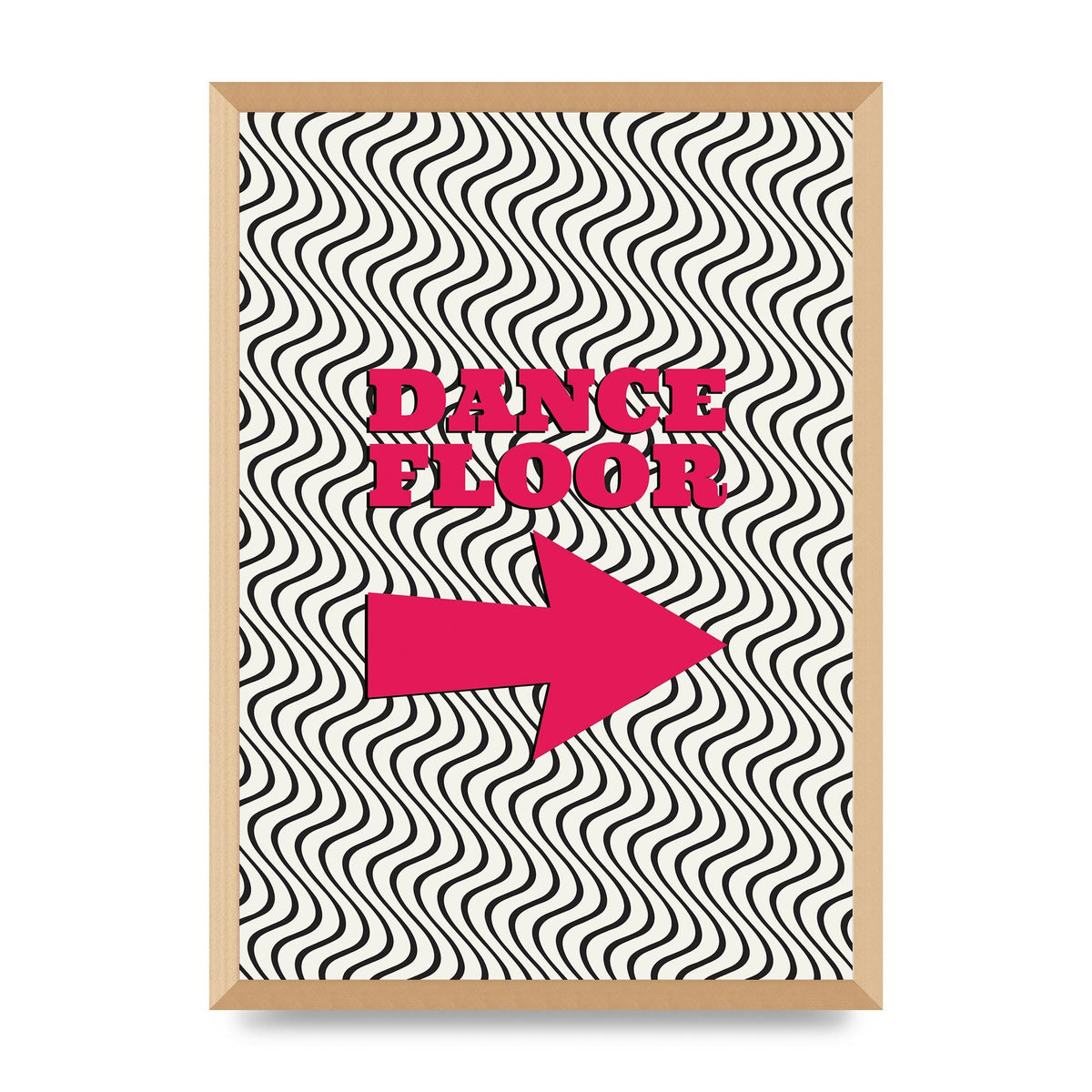 Dance Floor This Way Printed Poster - A2 framed