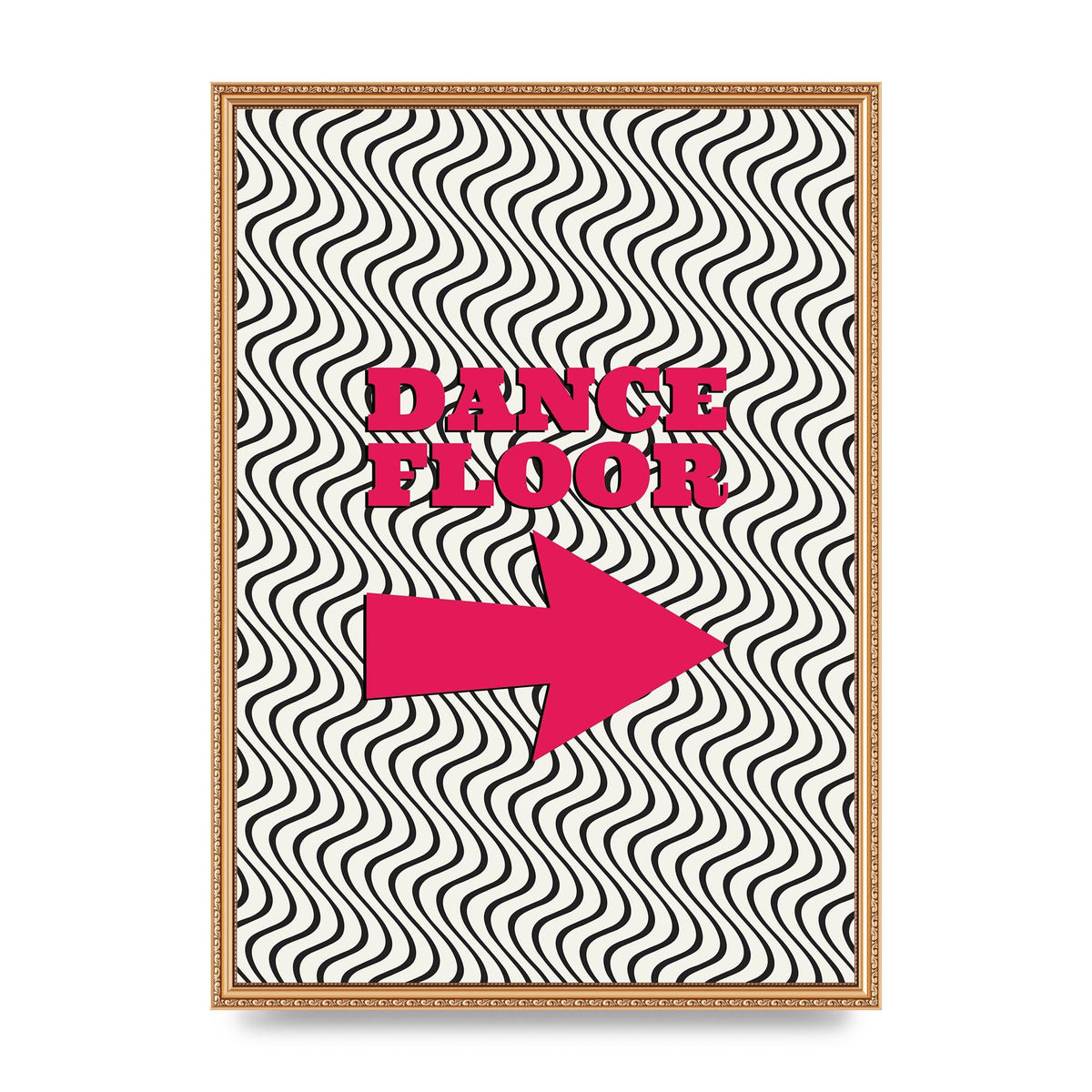 Dance Floor This Way Printed Poster - A2 framed