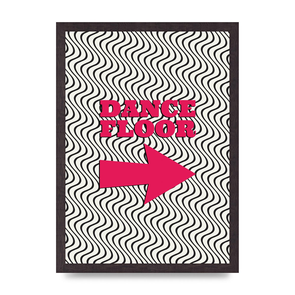 Dance Floor This Way Printed Poster - A3 framed