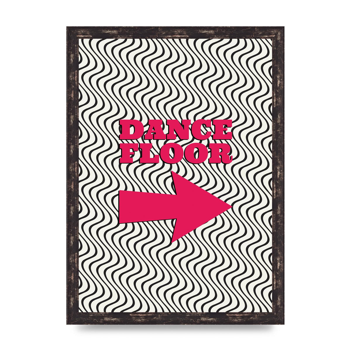 Dance Floor This Way Printed Poster - A3 framed