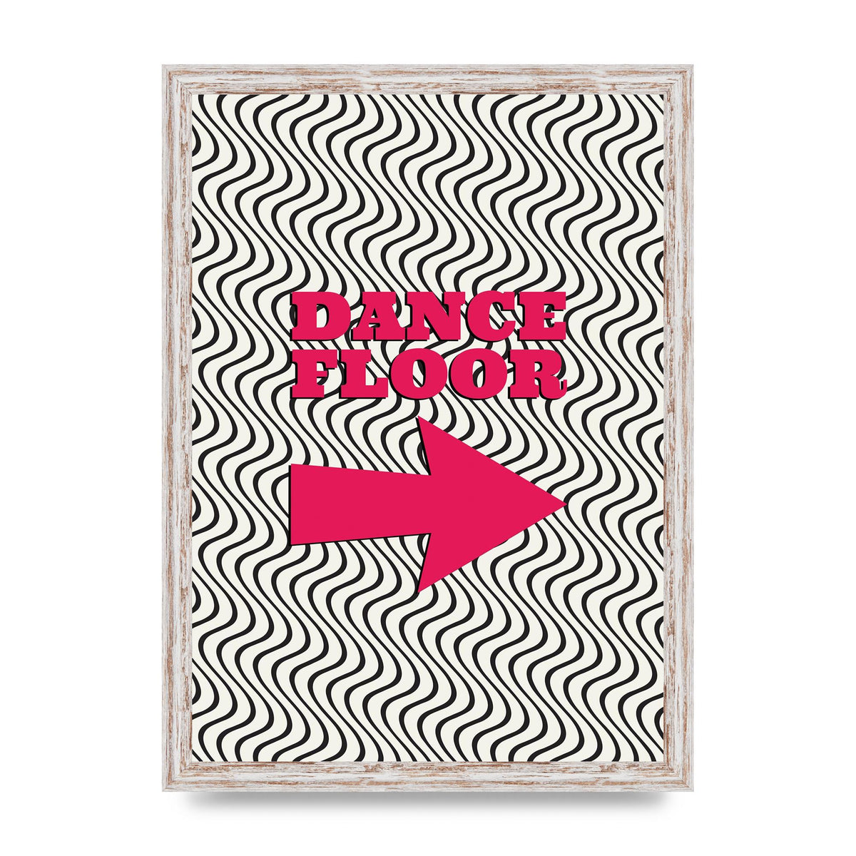 Dance Floor This Way Printed Poster - A3 framed
