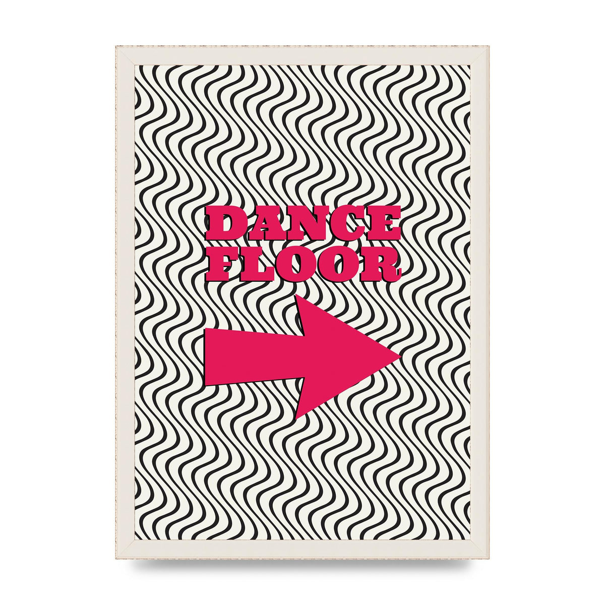 Dance Floor This Way Printed Poster - A3 framed
