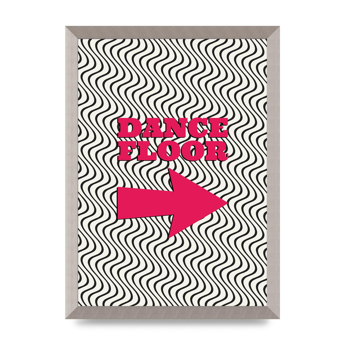 Dance Floor This Way Printed Poster - A3 framed