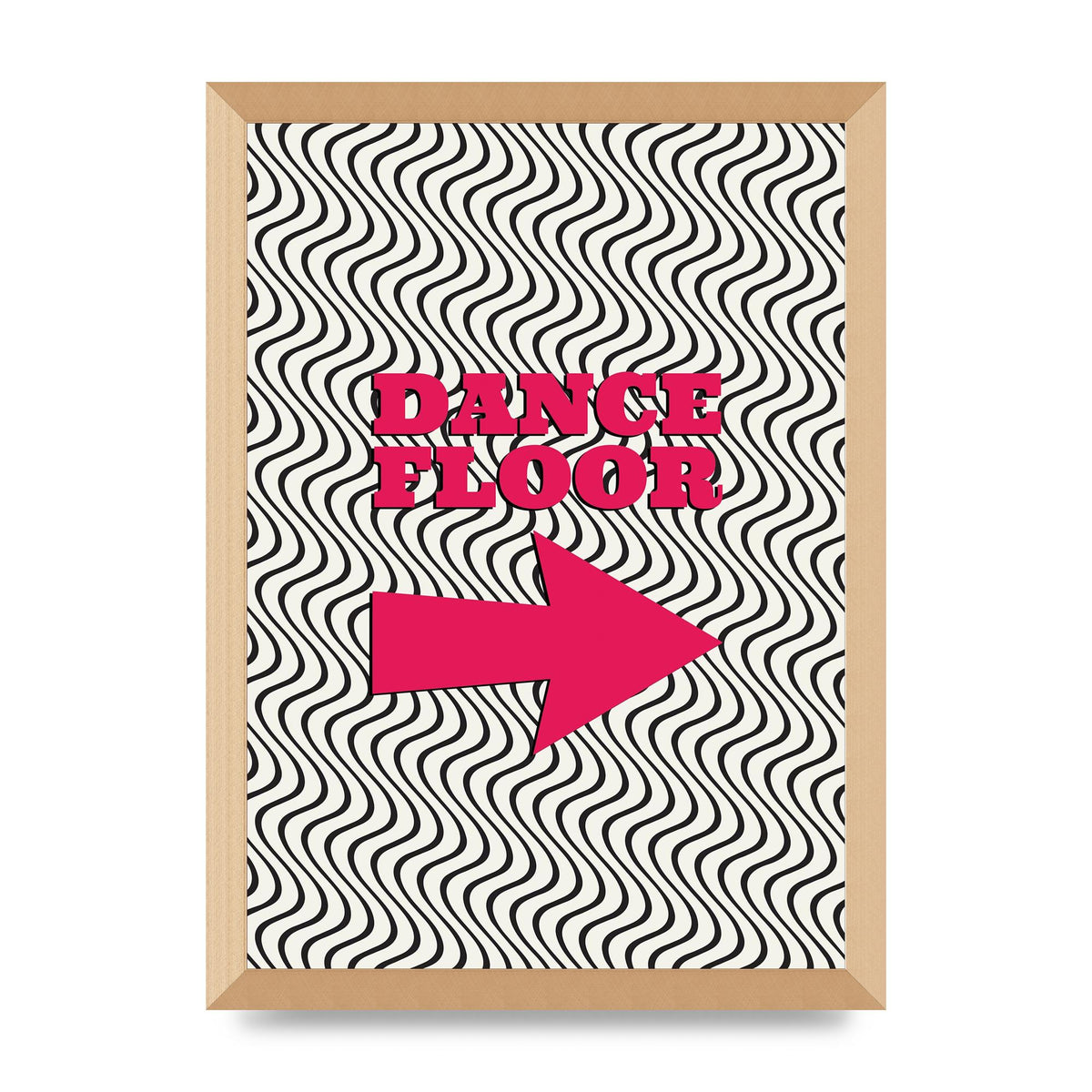 Dance Floor This Way Printed Poster - A3 framed