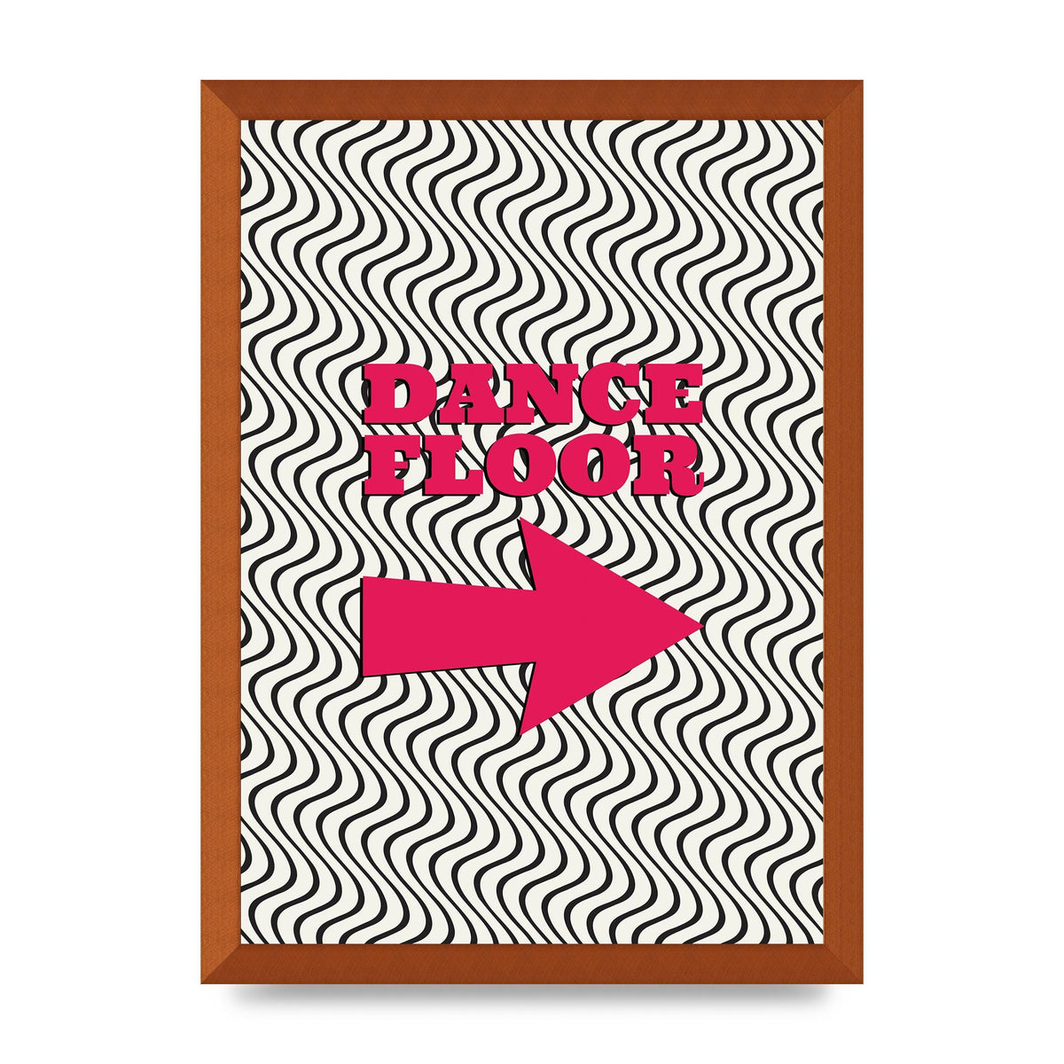 Dance Floor This Way Printed Poster - A3 framed