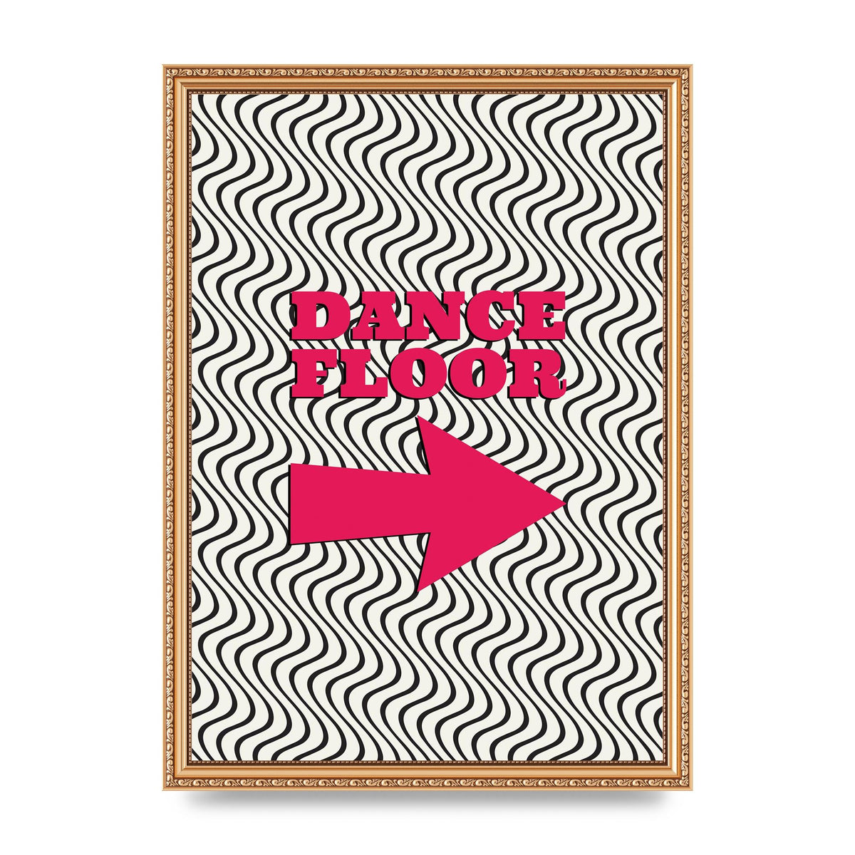 Dance Floor This Way Printed Poster - A3 framed