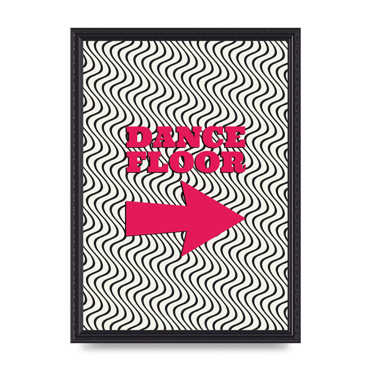 Dance Floor This Way Printed Poster - A3 framed