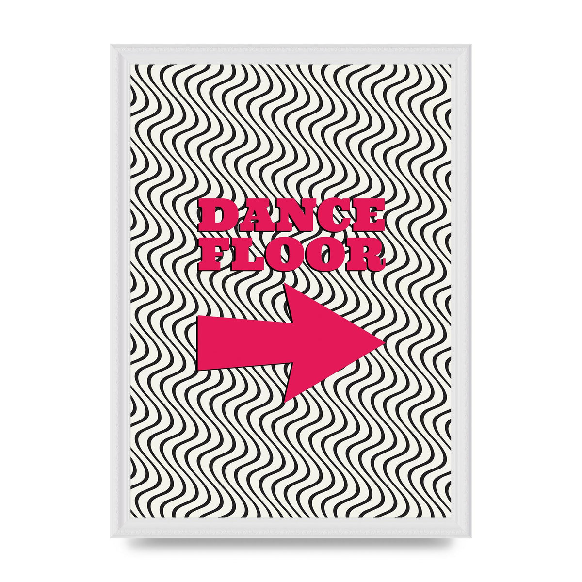 Dance Floor This Way Printed Poster - A3 framed