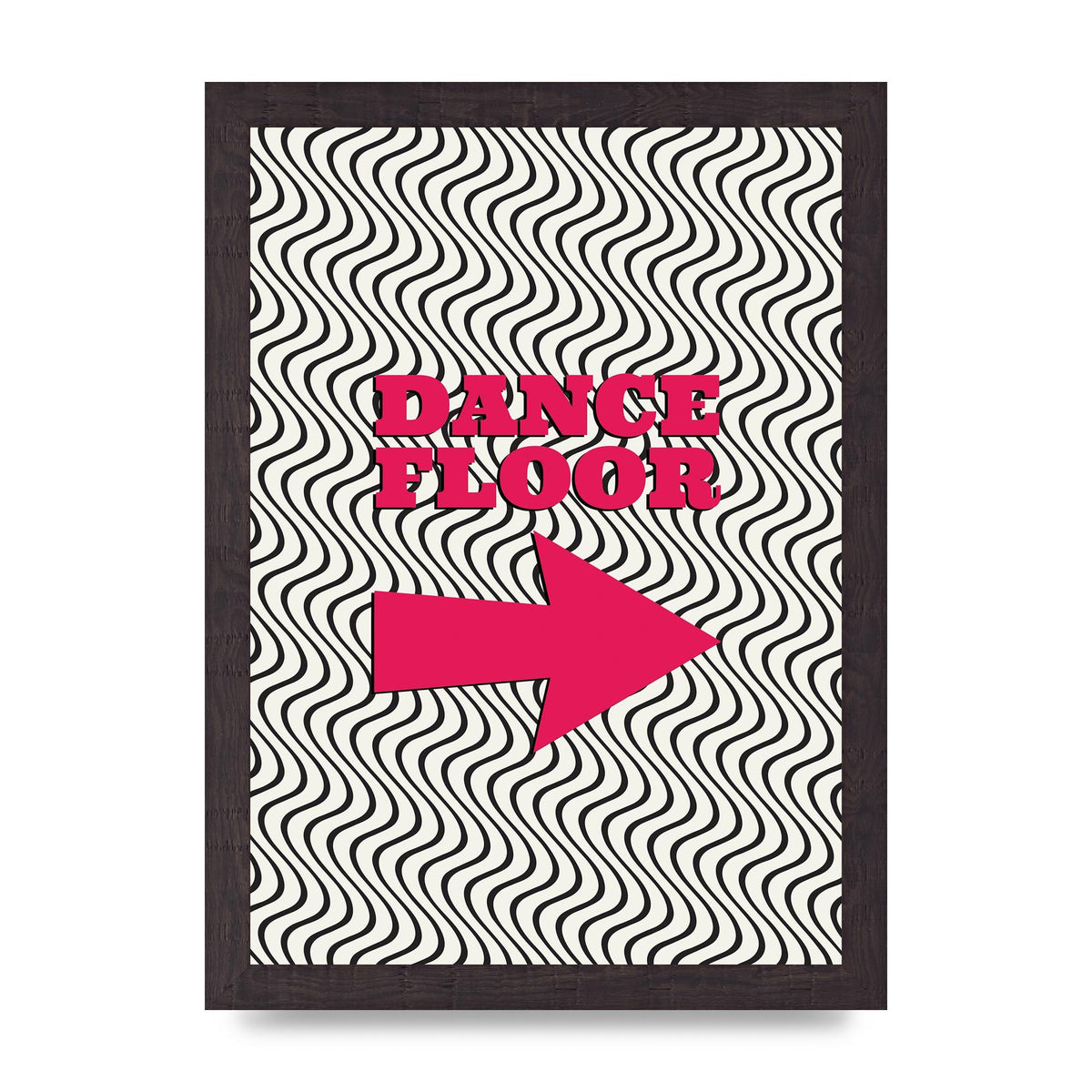 Dance Floor This Way Printed Poster - A4 framed