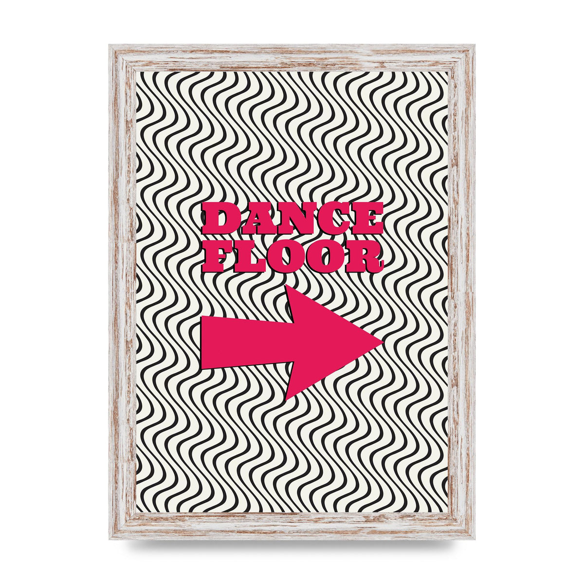 Dance Floor This Way Printed Poster - A4 framed