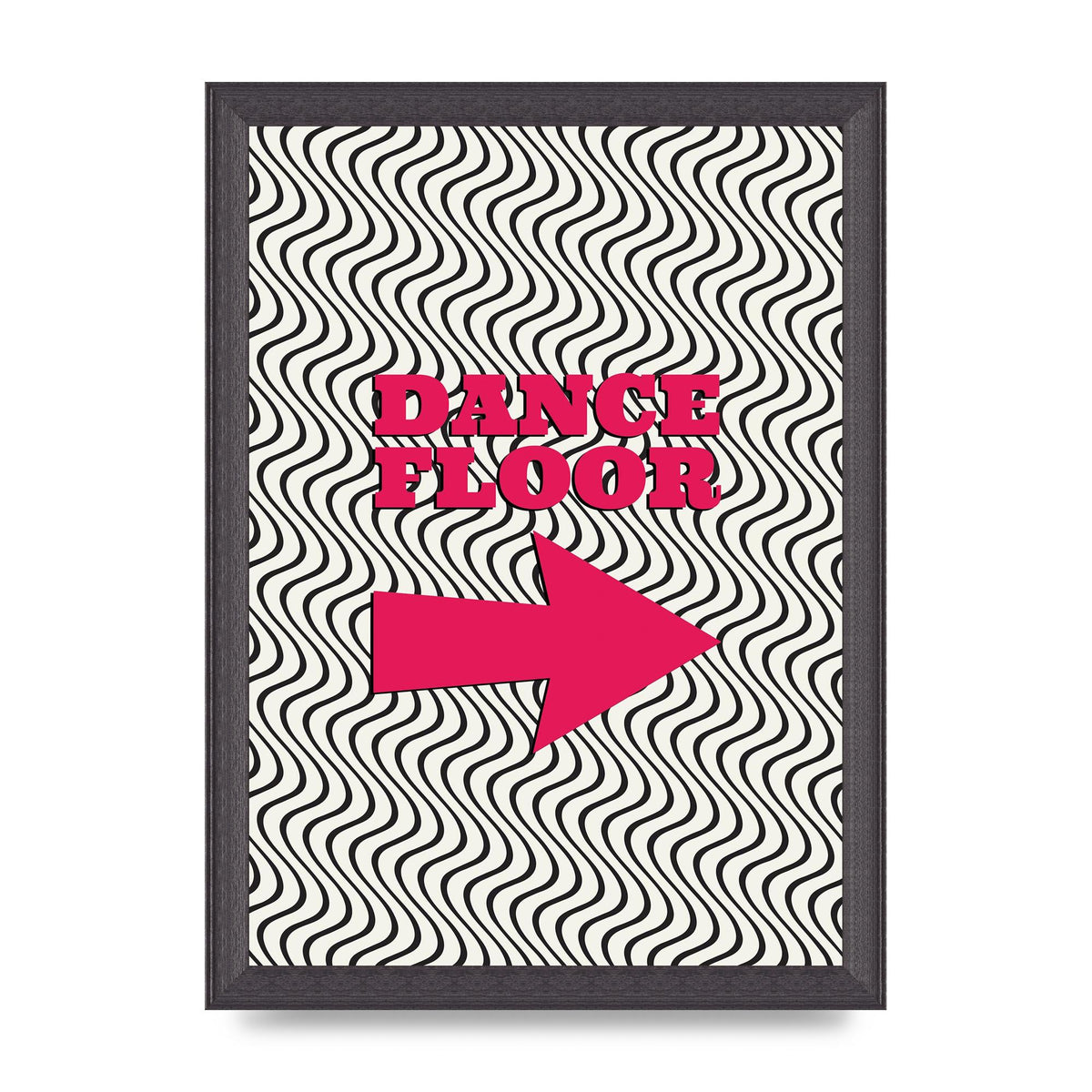 Dance Floor This Way Printed Poster - A4 framed