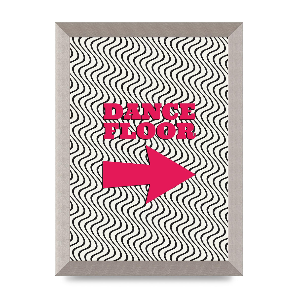 Dance Floor This Way Printed Poster - A4 framed