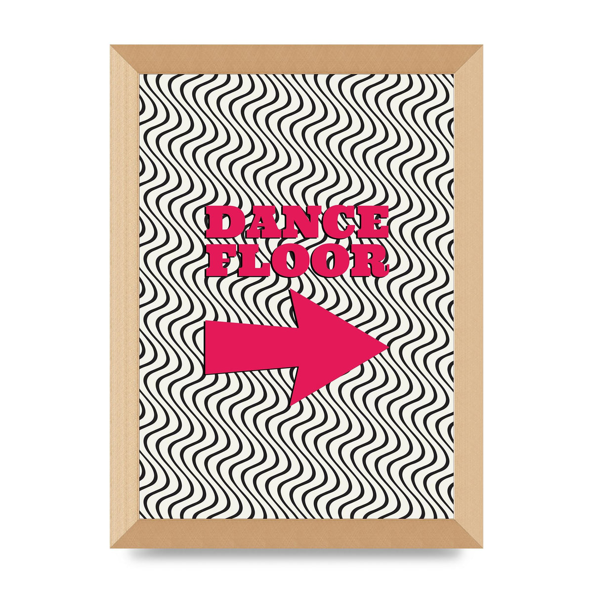 Dance Floor This Way Printed Poster - A4 framed