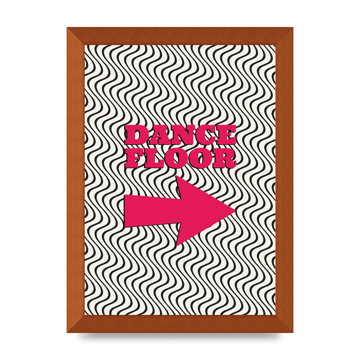 Dance Floor This Way Printed Poster - A4 framed