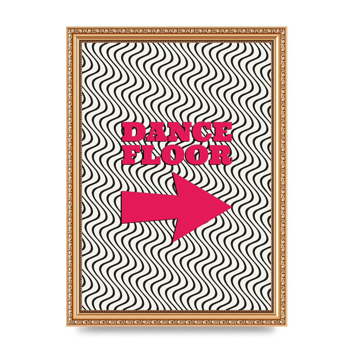 Dance Floor This Way Printed Poster - A4 framed
