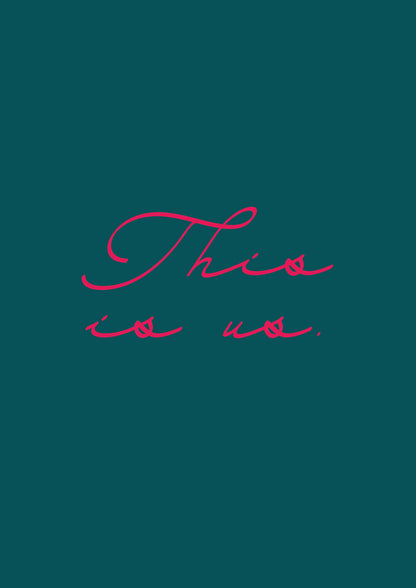 This Is Us Script Handwritten" Wall Art - detail