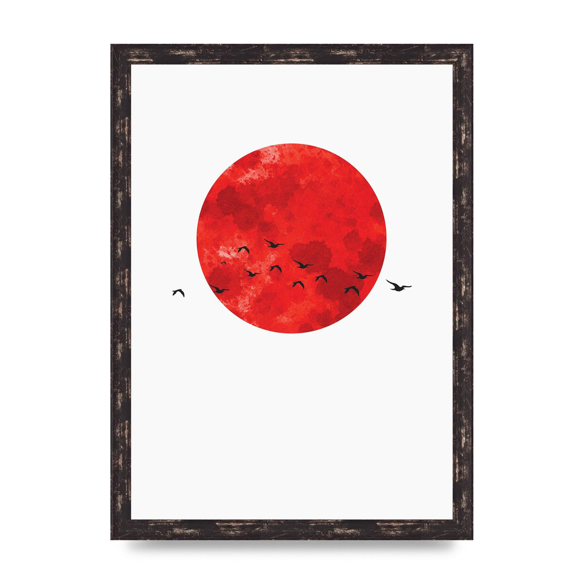 Watercolour Animal Silhouette One Art For The Home - A3 framed