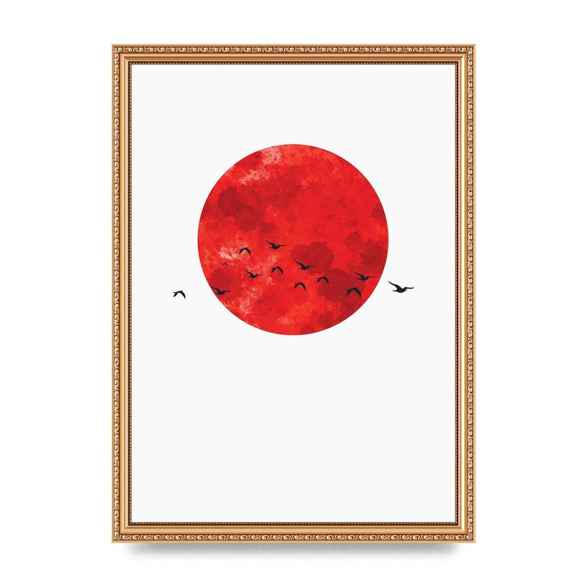 Watercolour Animal Silhouette One Art For The Home - A3 framed