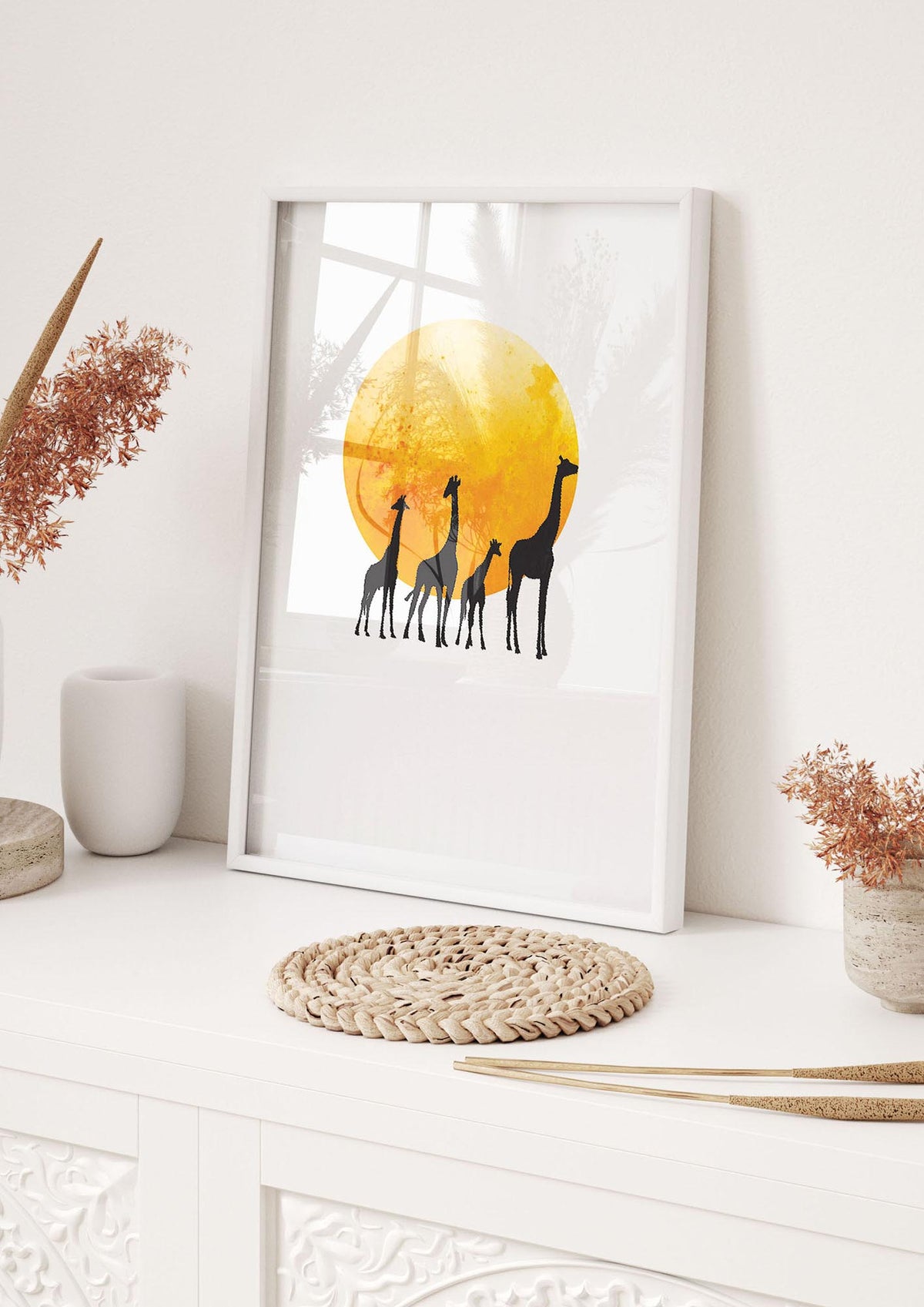 Watercolour Animal Silhouette Three Wall Art - hall 1