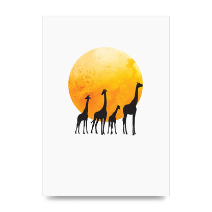 Watercolour Animal Silhouette Three Wall Art - unframed print