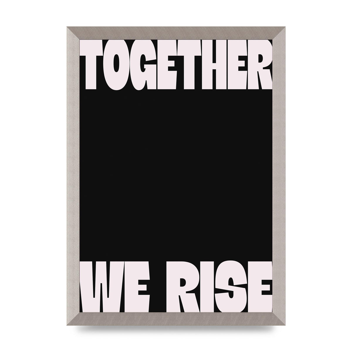 Together We Rise Cutoff" Printed Poster - A3 framed